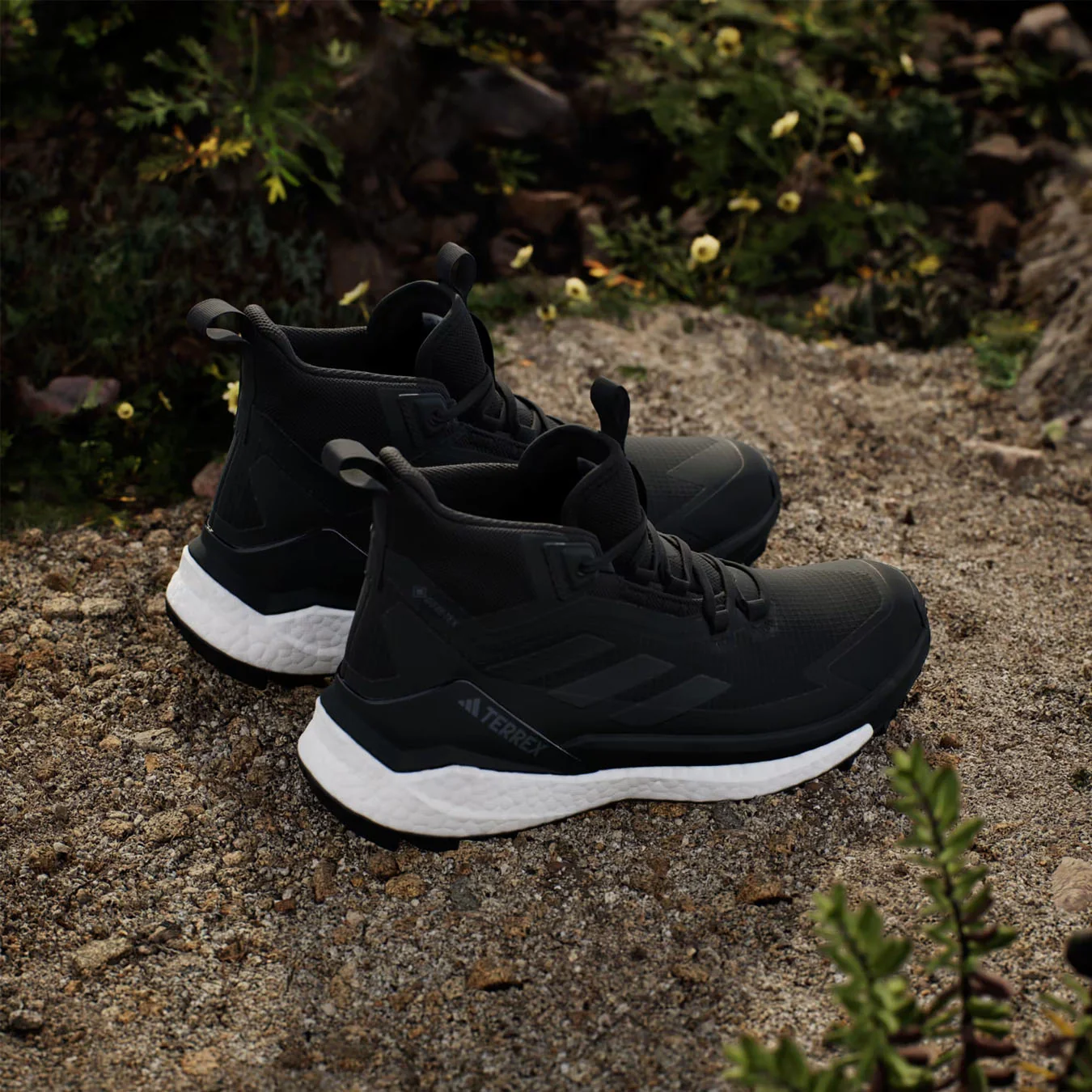 Adidas Terrex Womens Free Hiker 2 Gore-Tex Hiking Shoes Core Black / Core Black / Cloud White - Image 4