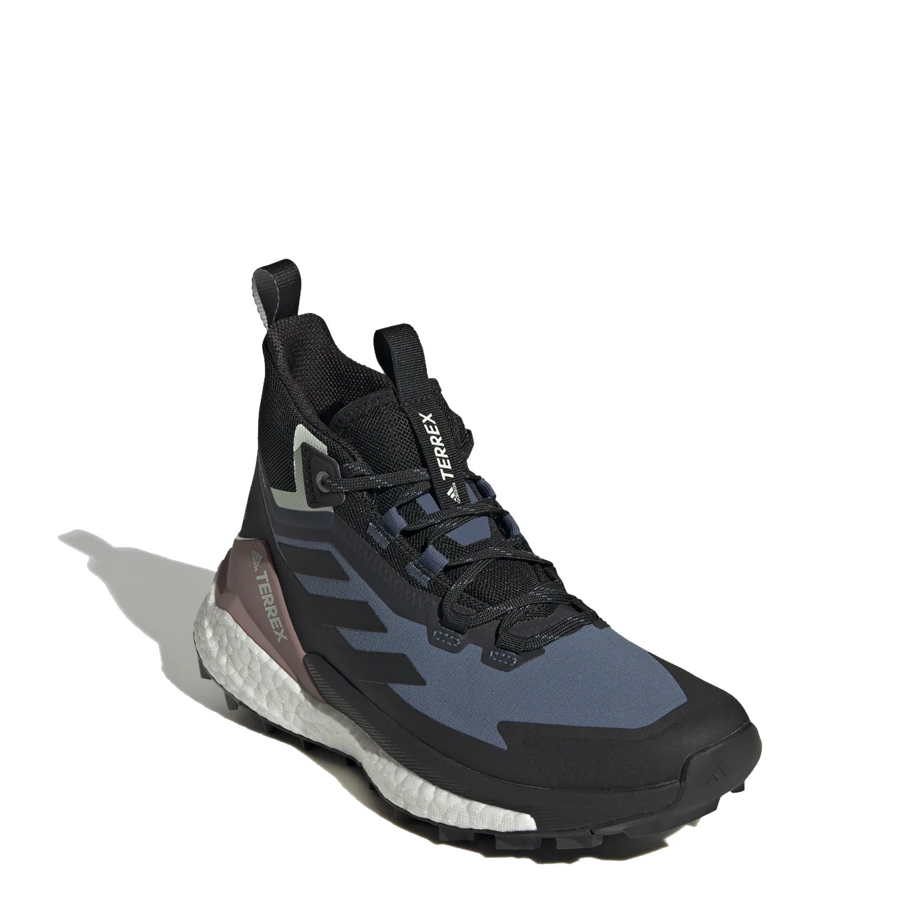 Adidas Terrex Womens Free Hiker 2 Gore-Tex Hiking Shoes Wonder Steel / Core Black / Linen Green - Image 3