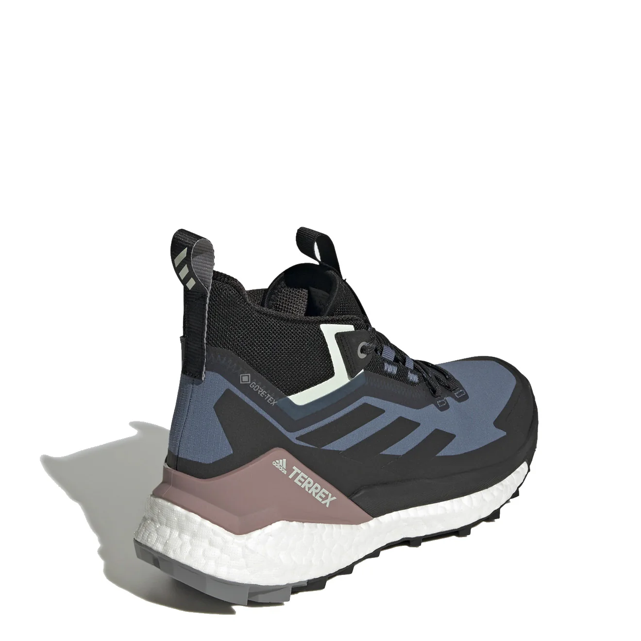 Adidas Terrex Womens Free Hiker 2 Gore-Tex Hiking Shoes Wonder Steel / Core Black / Linen Green - Image 6