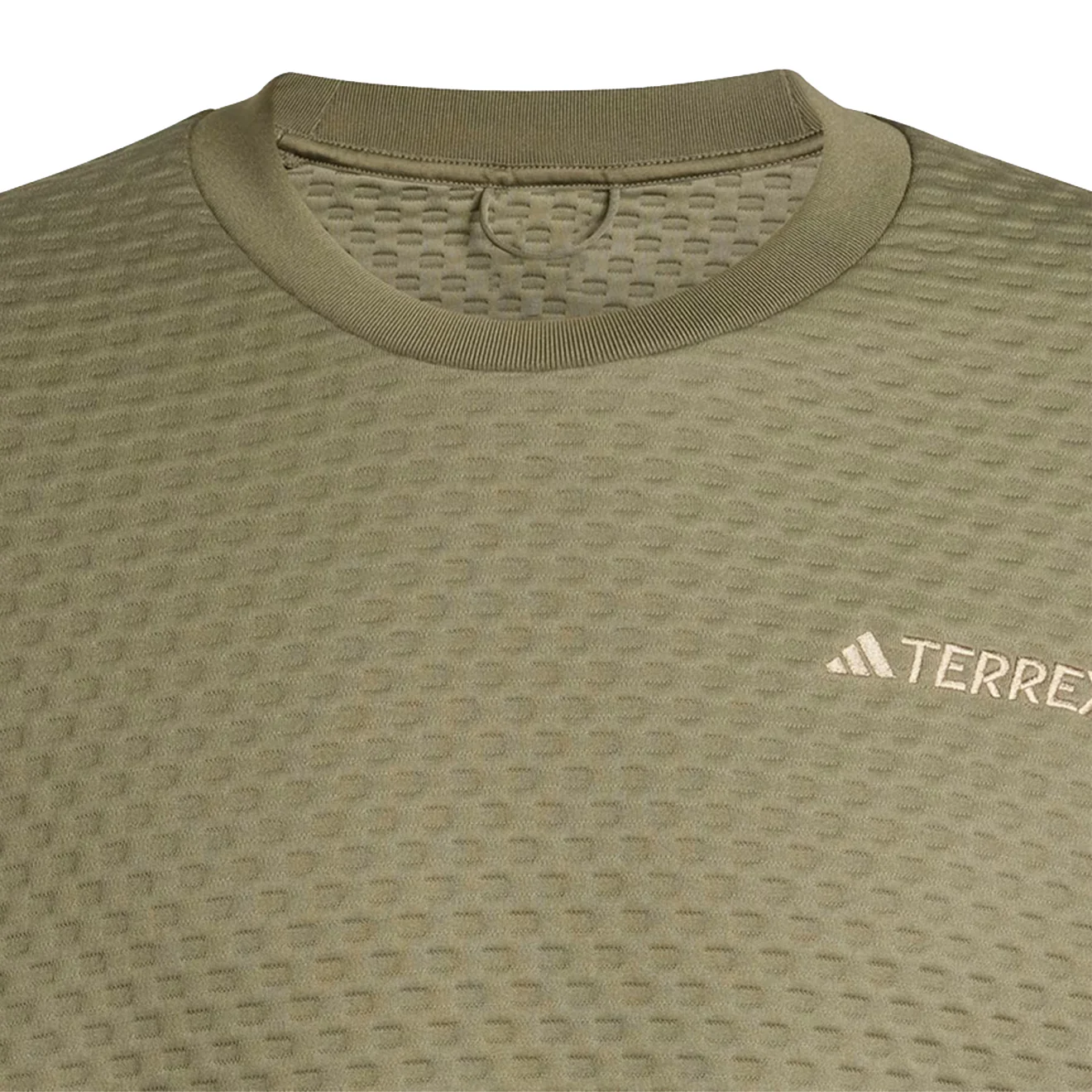 Adidas Terrex Xploric Crewneck Sweatshirt Olive Strata - Image 2