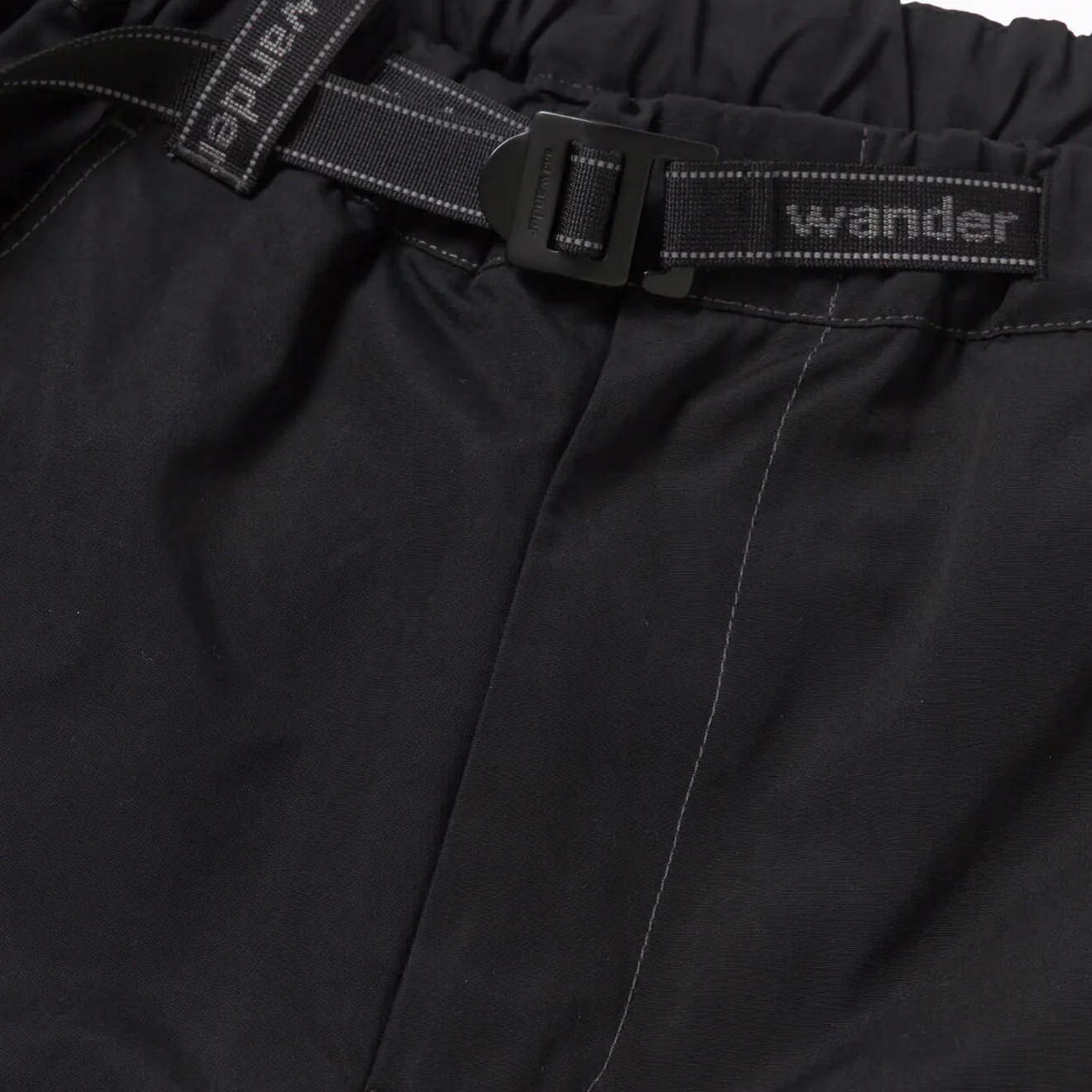 And Wander High Count Cloth Wide Pants Black - Image 3