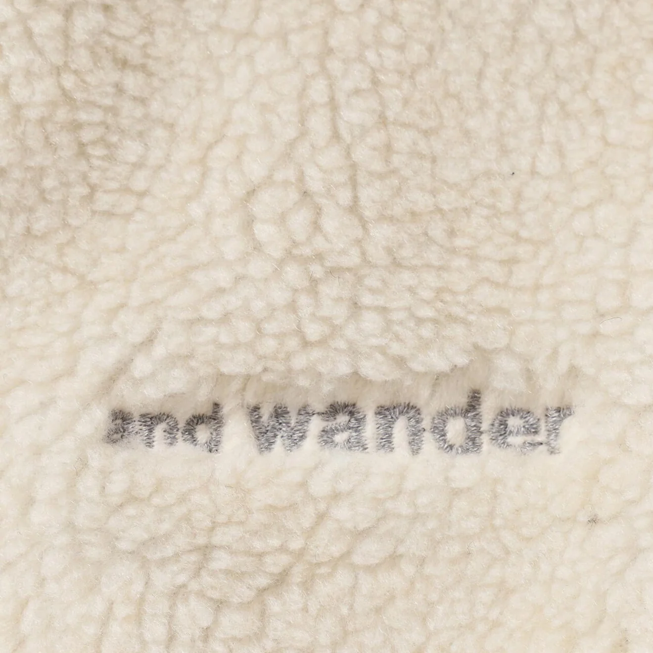 And Wander Womens Daijiro Ohara Map Key Boa Jacket Off White - Image 5
