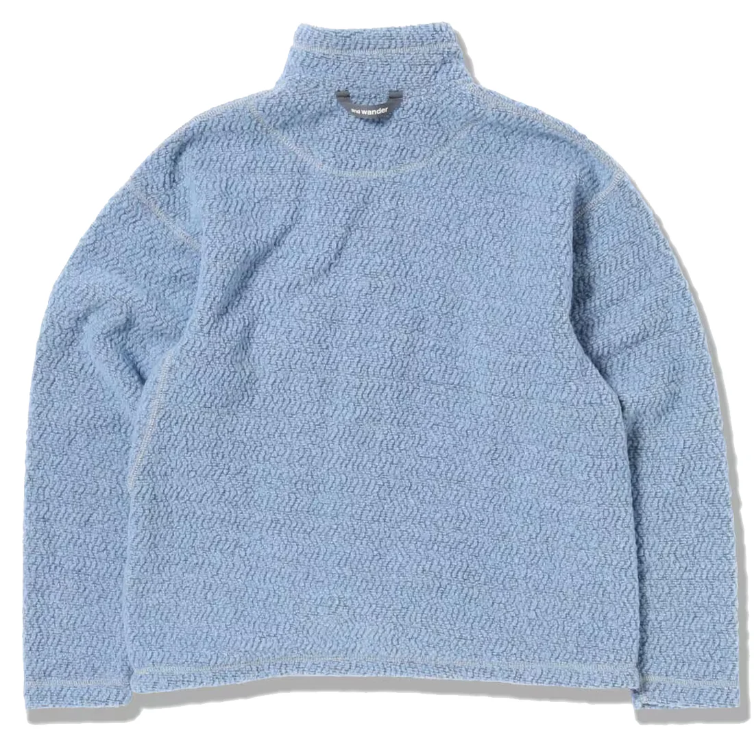 And Wander Womens Re Wool Jq Stand Zip Light Blue - Image 2