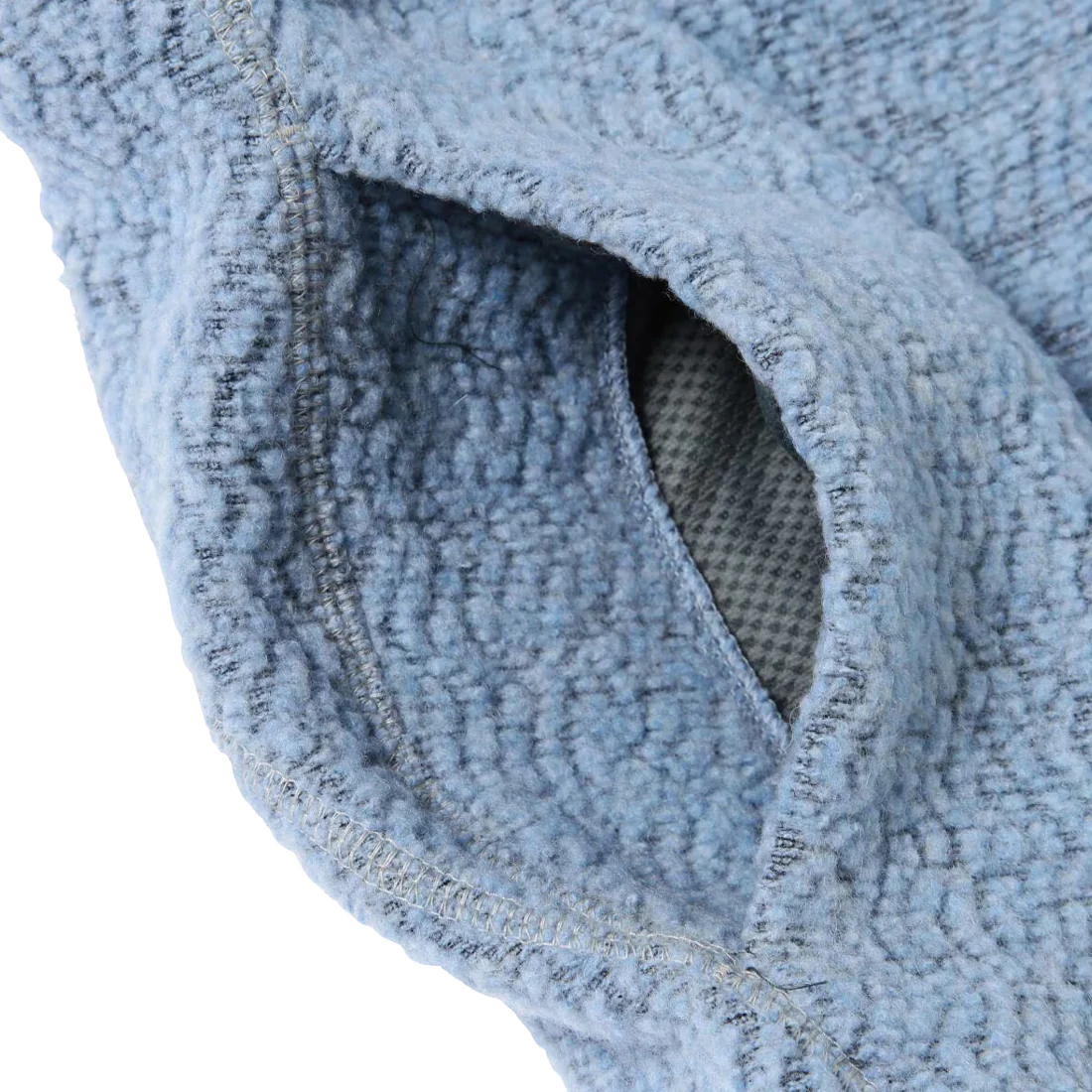 And Wander Womens Re Wool Jq Stand Zip Light Blue - Image 4