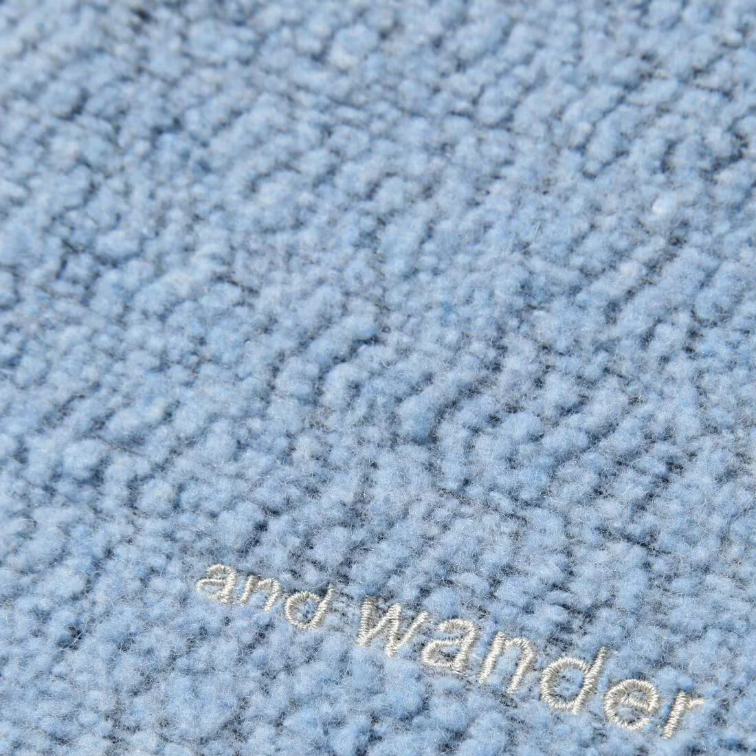 And Wander Womens Re Wool Jq Stand Zip Light Blue - Image 6