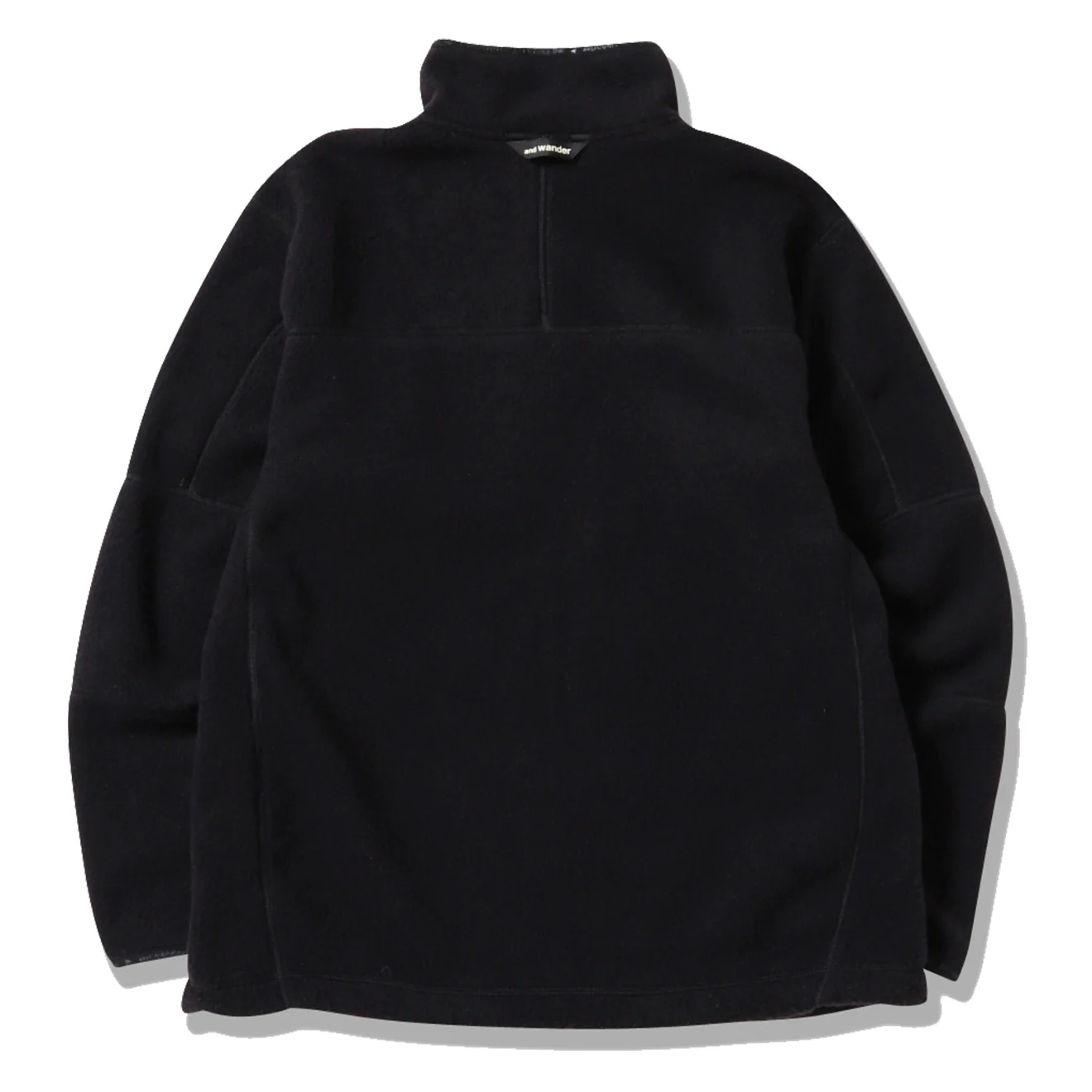 And Wander Wool Fleece Pullover Black - Image 2