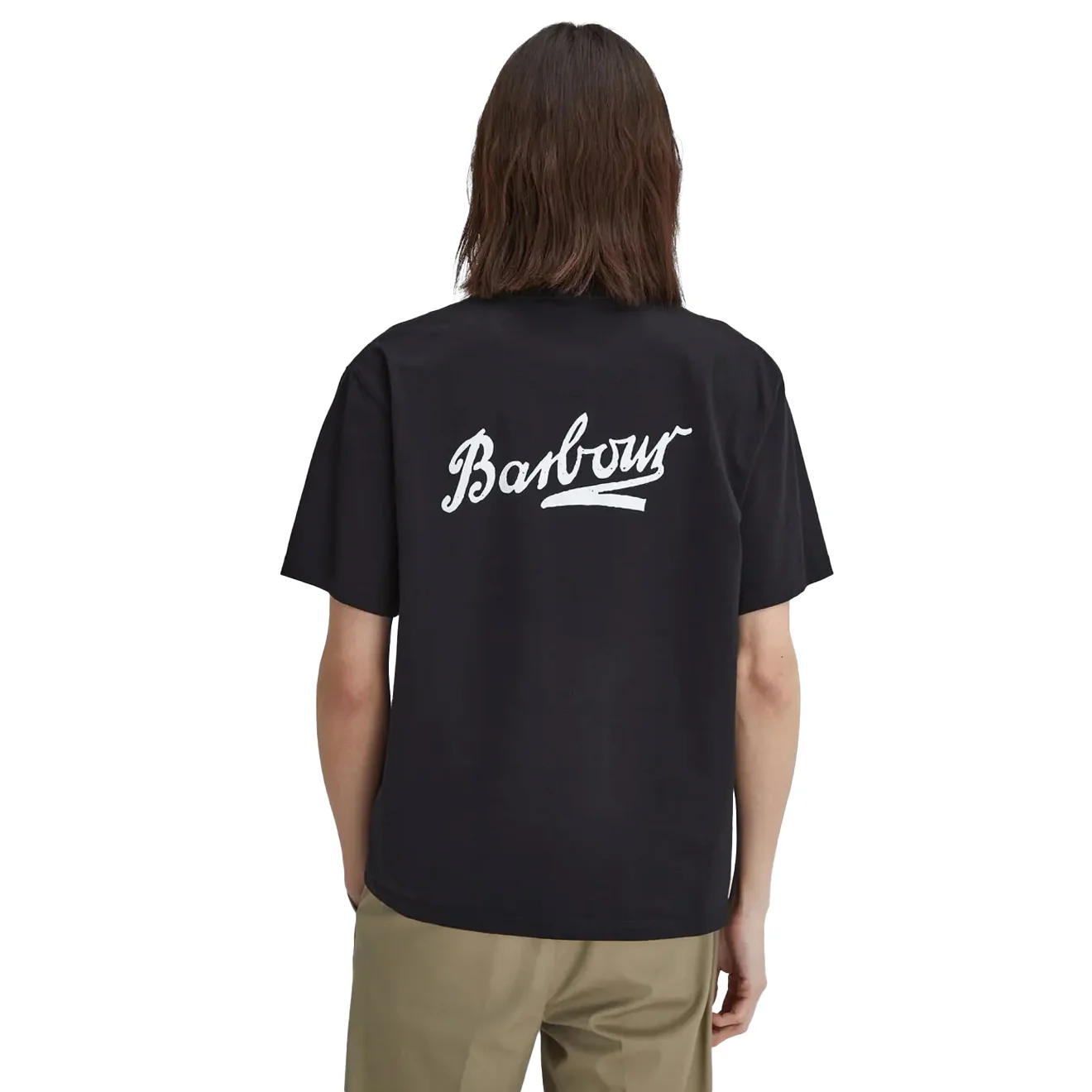 Barbour Bowery Oversized Graphic T-Shirt Black - Image 3