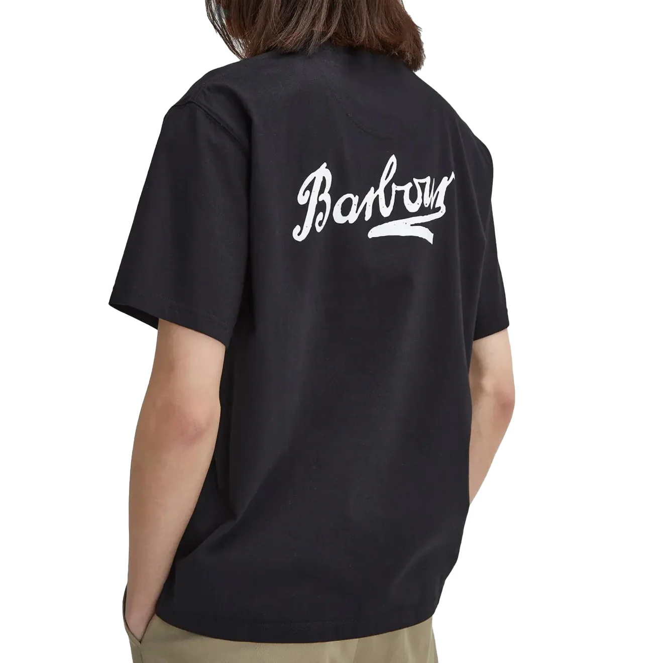 Barbour Bowery Oversized Graphic T-Shirt Black - Image 5