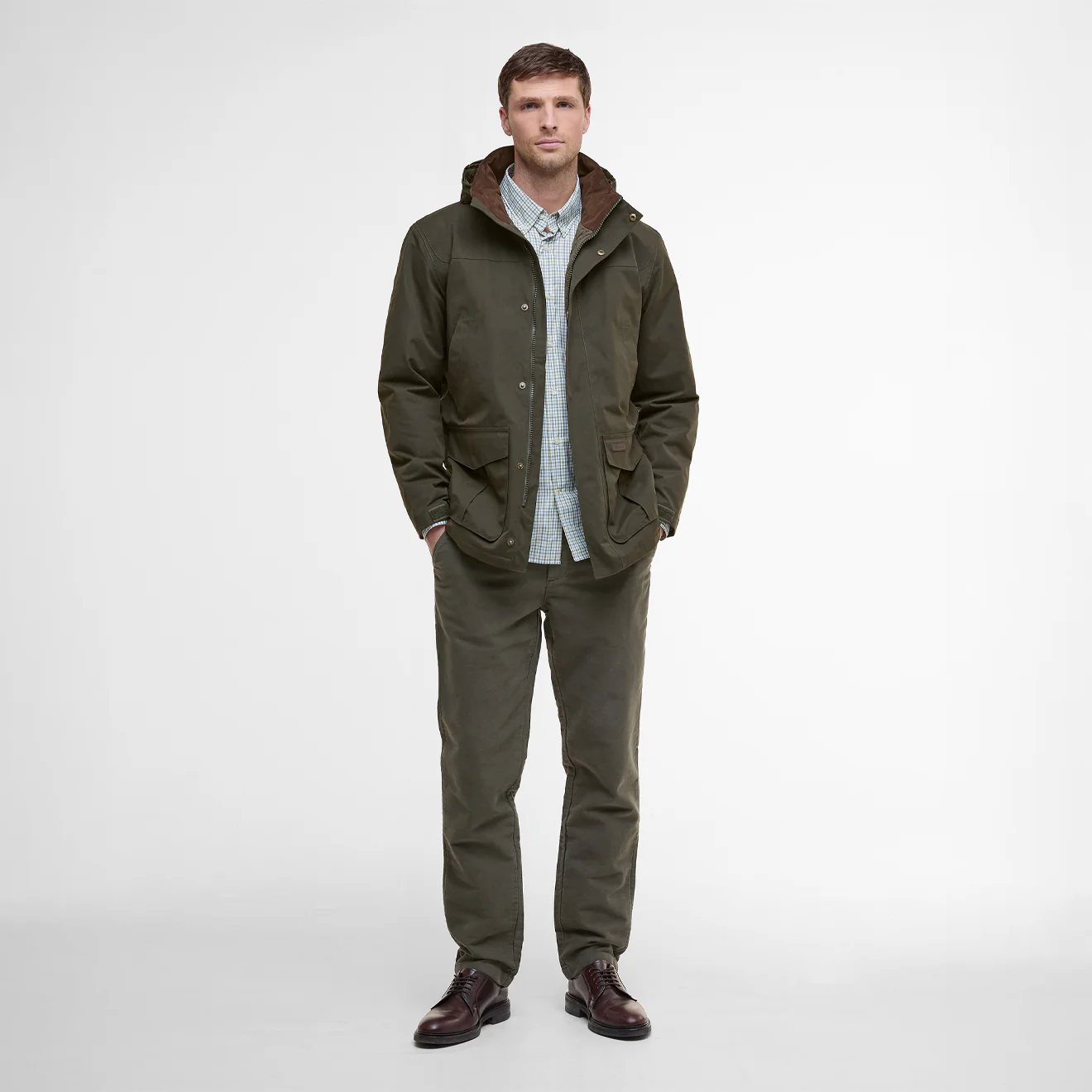 Barbour Brockstone Jacket Dark Olive - Image 4