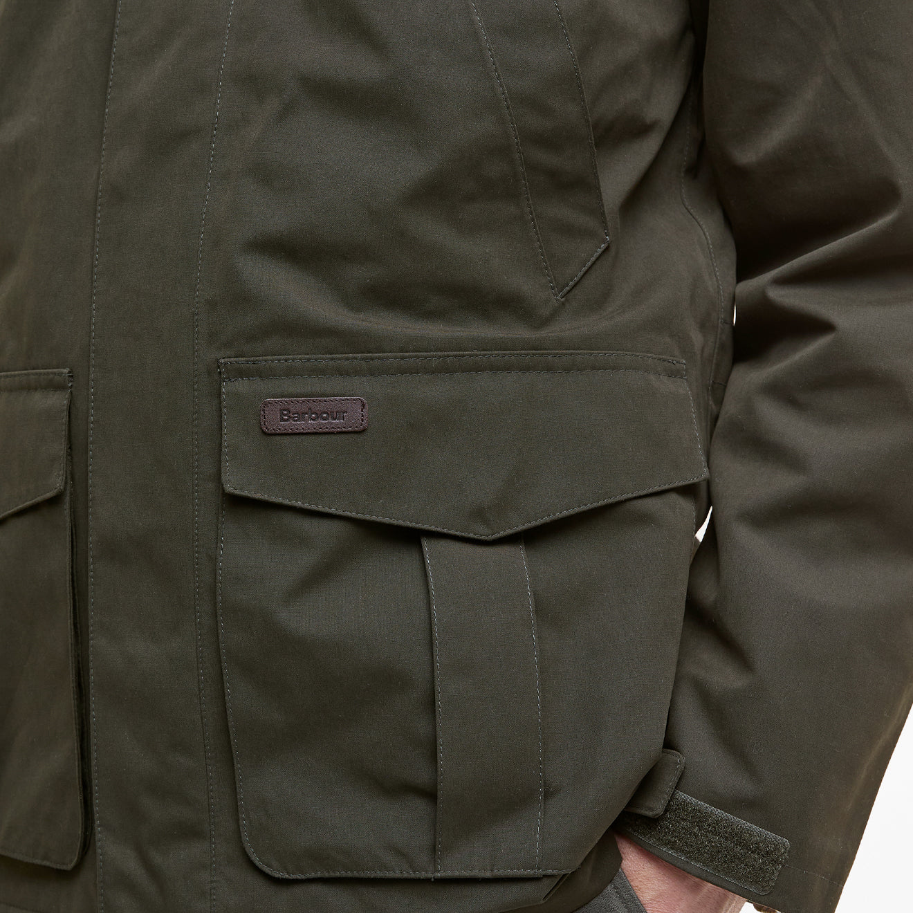 Barbour Brockstone Jacket Dark Olive - Image 7