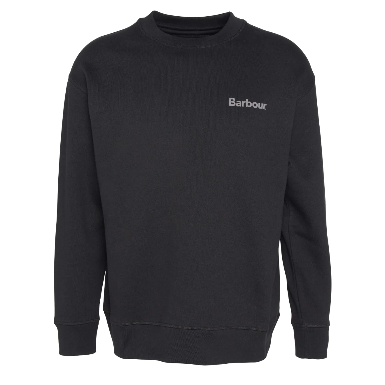 Barbour Brushed Nicholas OS Crew Neck Sweatshirt Black