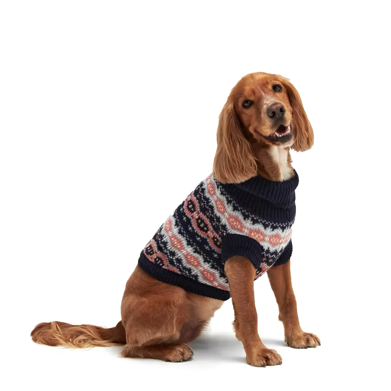 Barbour Case Fair Isle Dog Gift Set Pink/Navy - Image 4