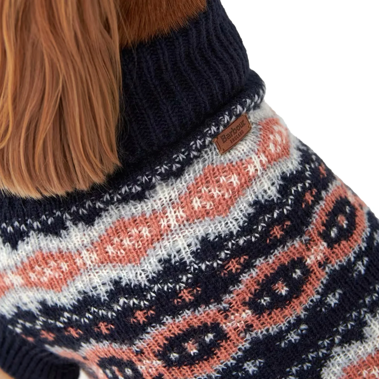 Barbour Case Fair Isle Dog Gift Set Pink/Navy - Image 5