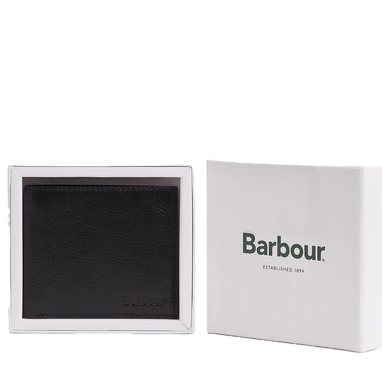 Barbour Colwell Leather Billfold Wallet Black/Classic - Image 5