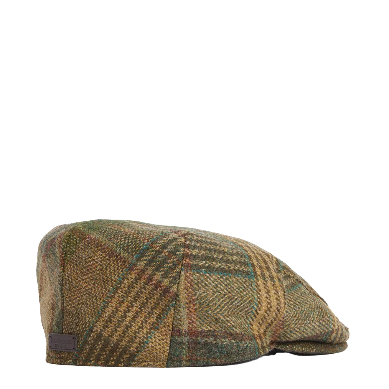 Barbour Deveron Tweed Flat Cap Green Mix - Image 3