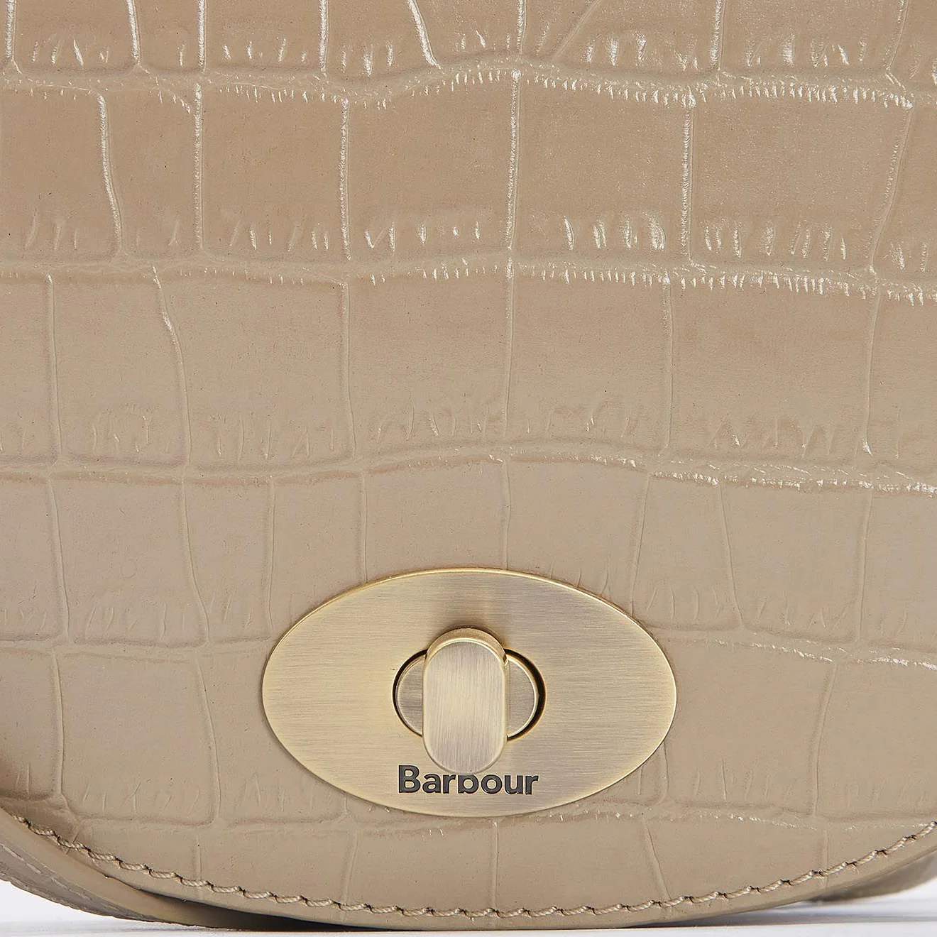 Barbour Eilein Leather Saddle Bag Honey - Image 4