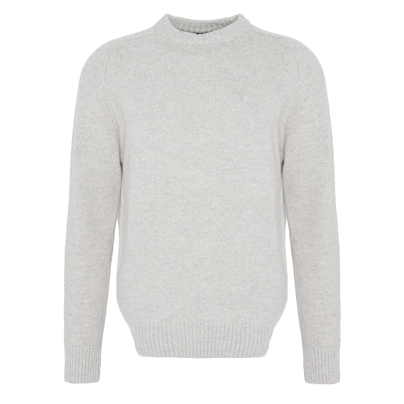 Barbour Grangetown Merino Crew Neck Sweater Light Grey