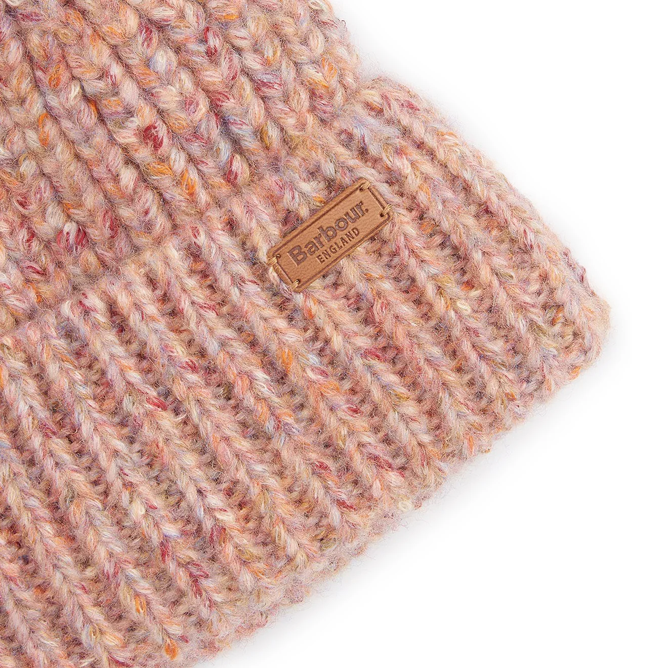 Barbour Greta Beanie Hat Pink Rust - Image 3