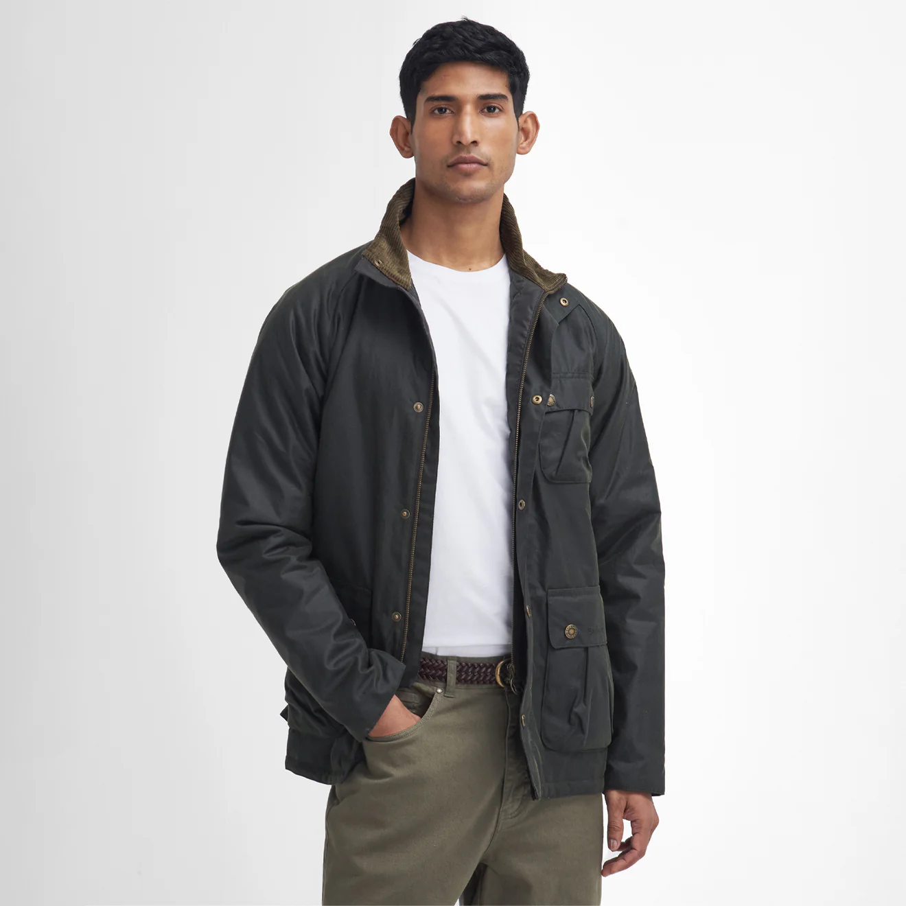 Barbour Hornsea Wax Jacket Fern - Image 2