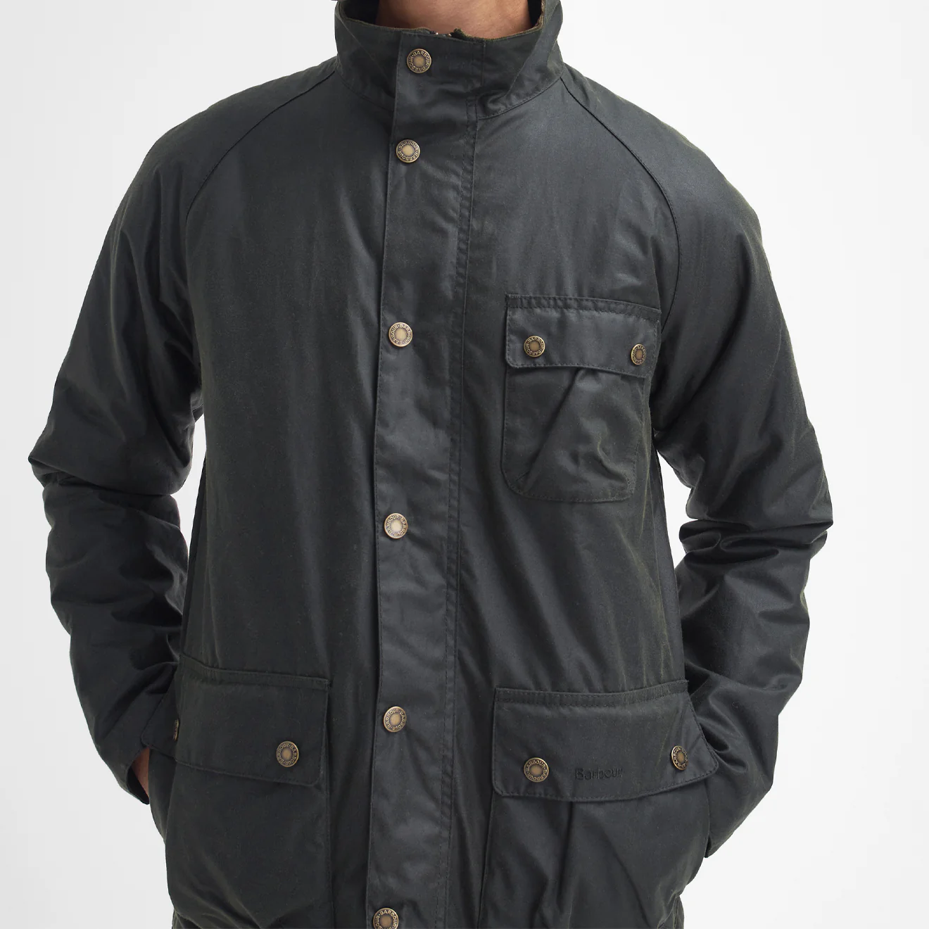 Barbour Hornsea Wax Jacket Fern - Image 6