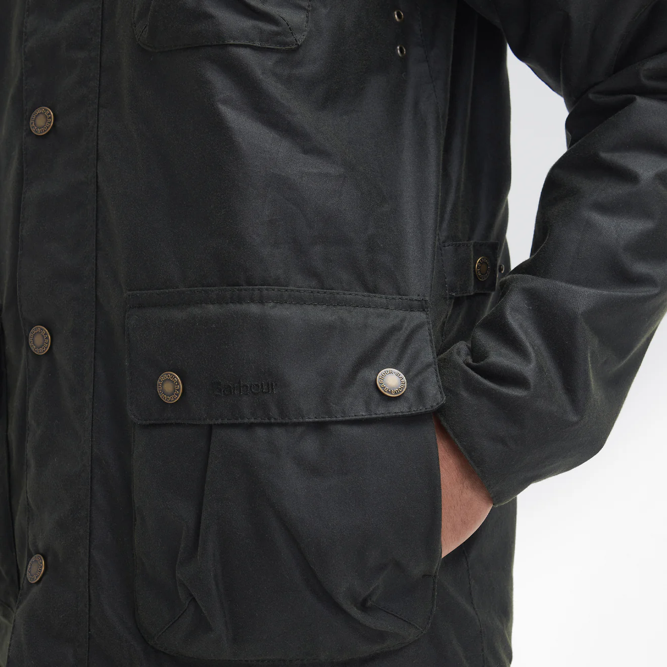 Barbour Hornsea Wax Jacket Fern - Image 7