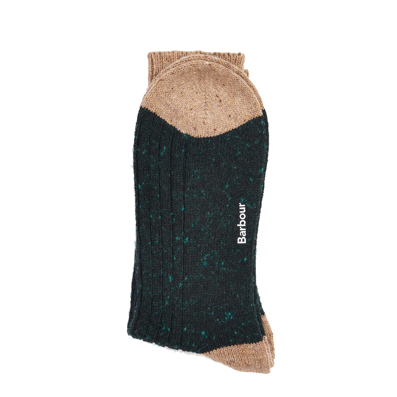 Barbour Houghton Socks Evergreen/Sandstone - Image 3