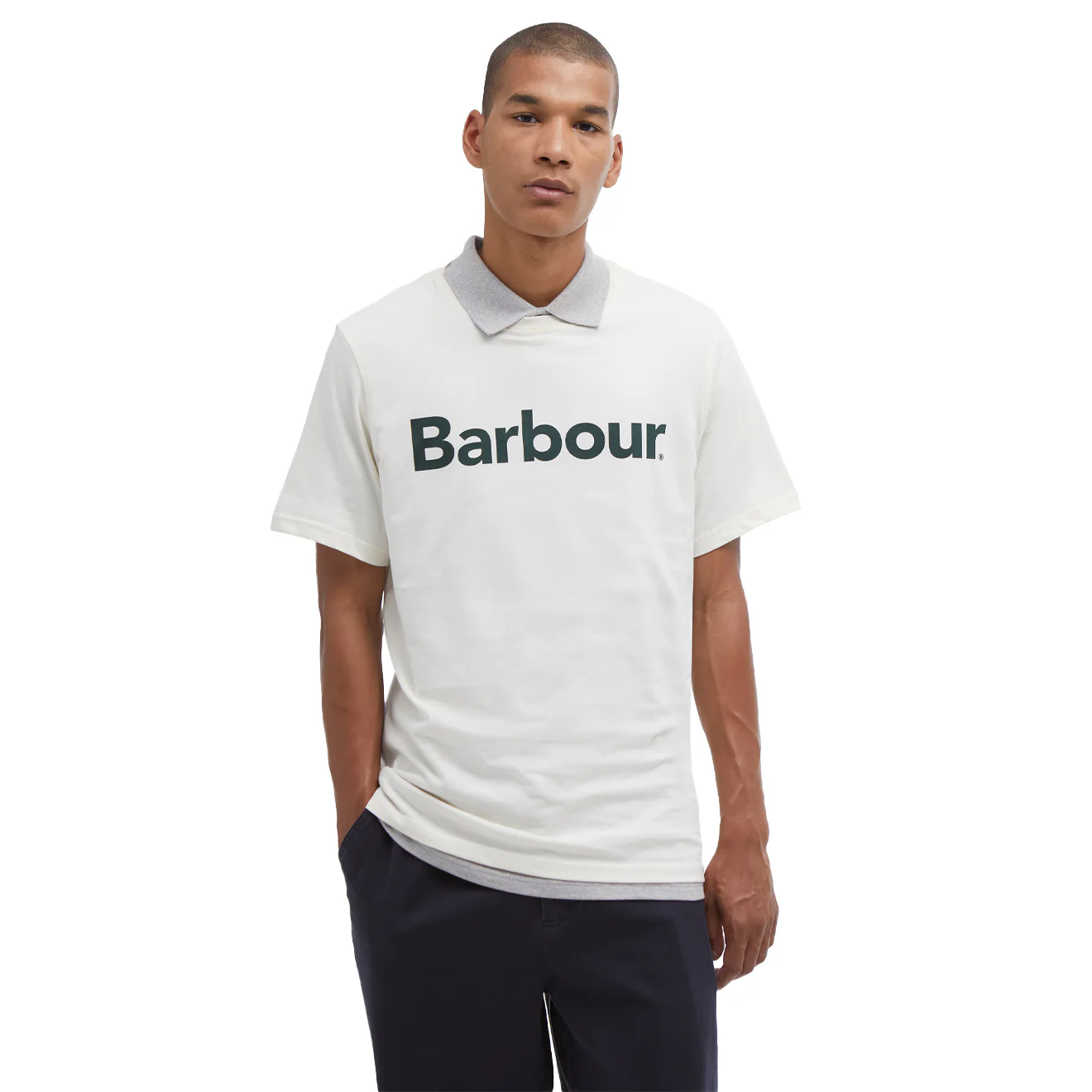 Barbour Logo T-Shirt Whisper White - Image 3