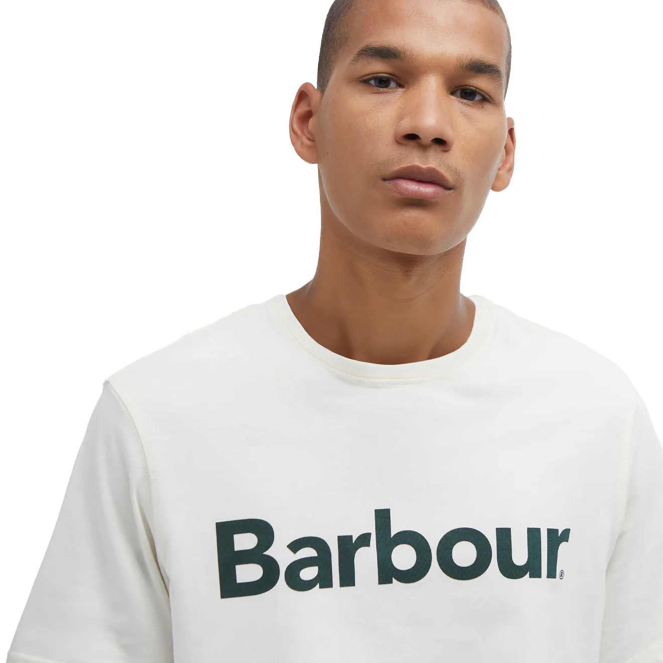 Barbour Logo T-Shirt Whisper White - Image 5