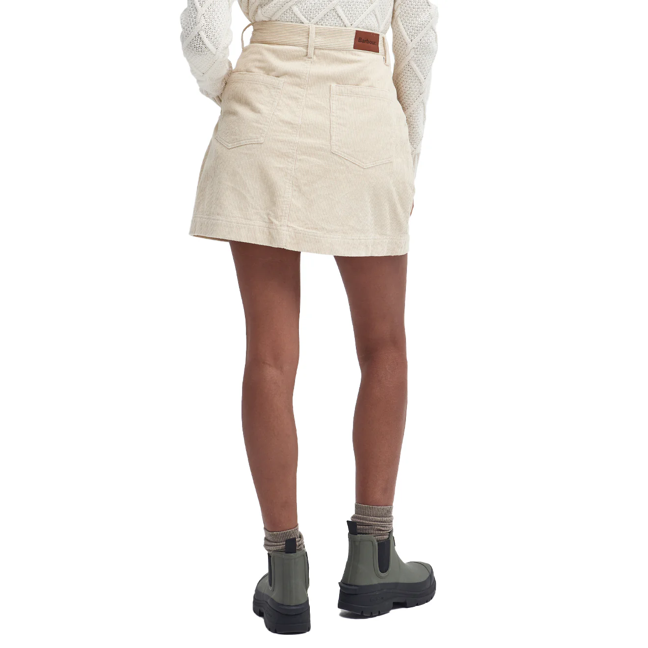 Barbour Womens Anya Mini Skirt White Pepper - Image 4