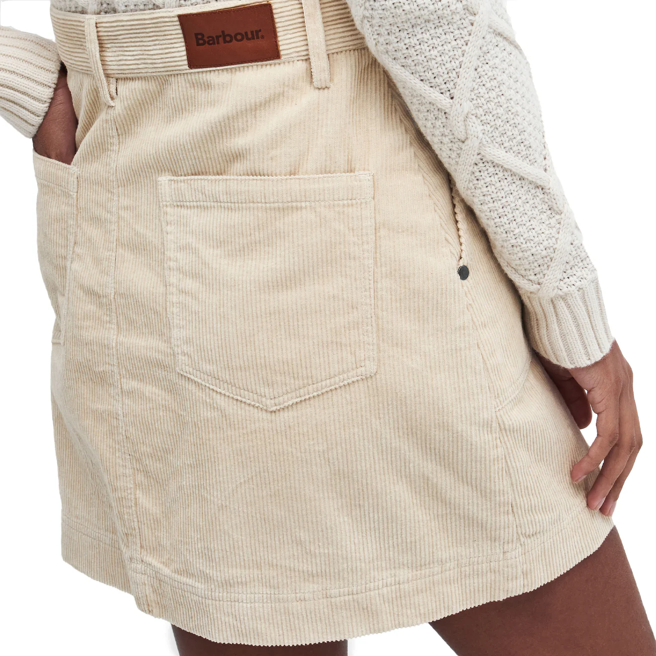 Barbour Womens Anya Mini Skirt White Pepper - Image 6