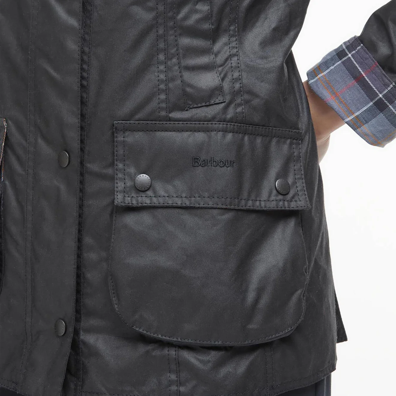 Barbour Womens Beadnell Wax Jacket Black - Image 5