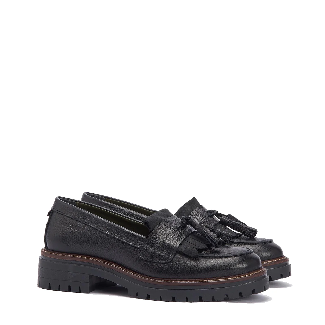 Barbour Womens Dolores Tassel Trim Loafer Black - Image 2