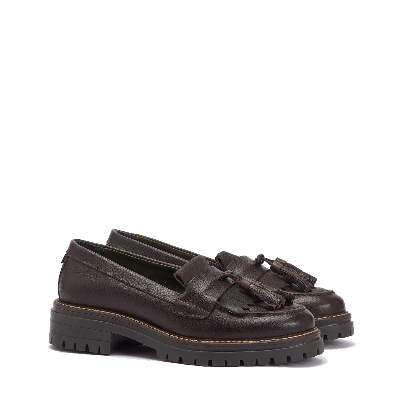Barbour Womens Dolores Tassel Trim Loafer Dark Brown - Image 2