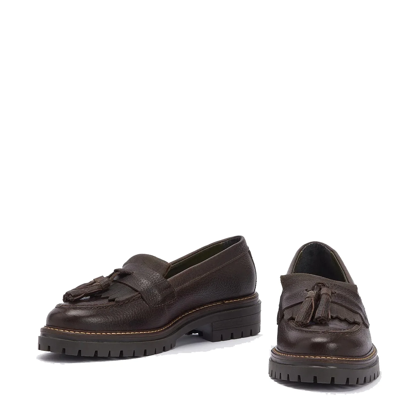 Barbour Womens Dolores Tassel Trim Loafer Dark Brown - Image 5
