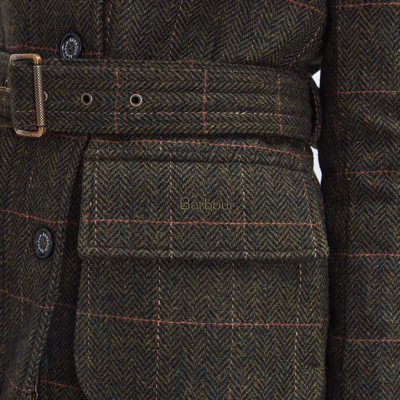 Barbour Womens Hollie Wool Jacket Spiced Pumpkin - Image 2