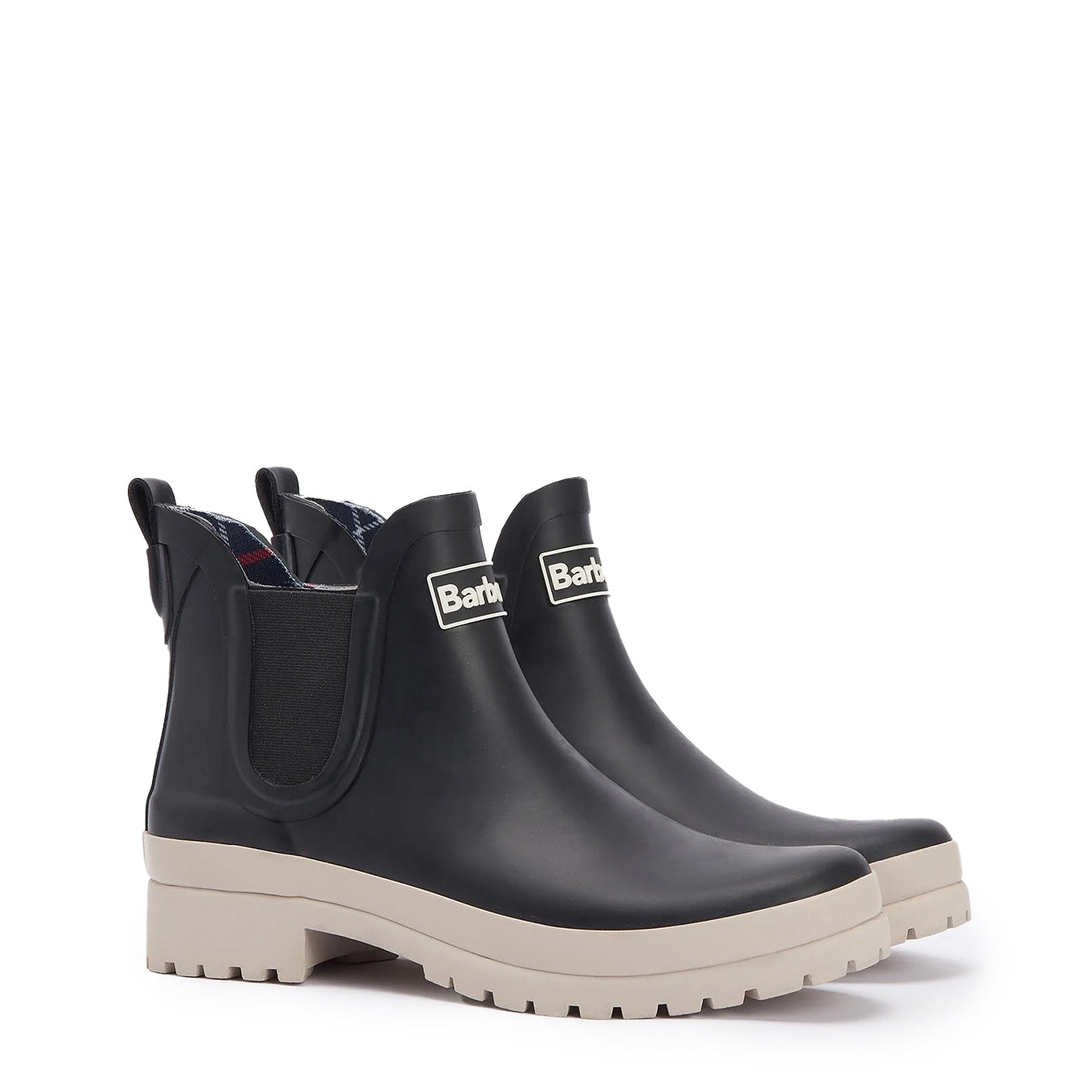 Barbour Womens Mallow Chelsea Welly Black/White Pepper - Image 2