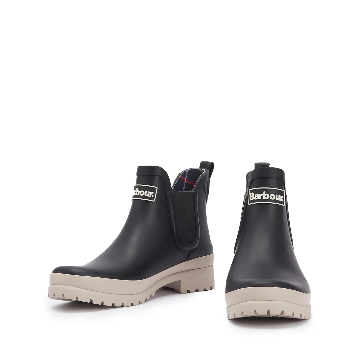Barbour Womens Mallow Chelsea Welly Black/White Pepper - Image 3