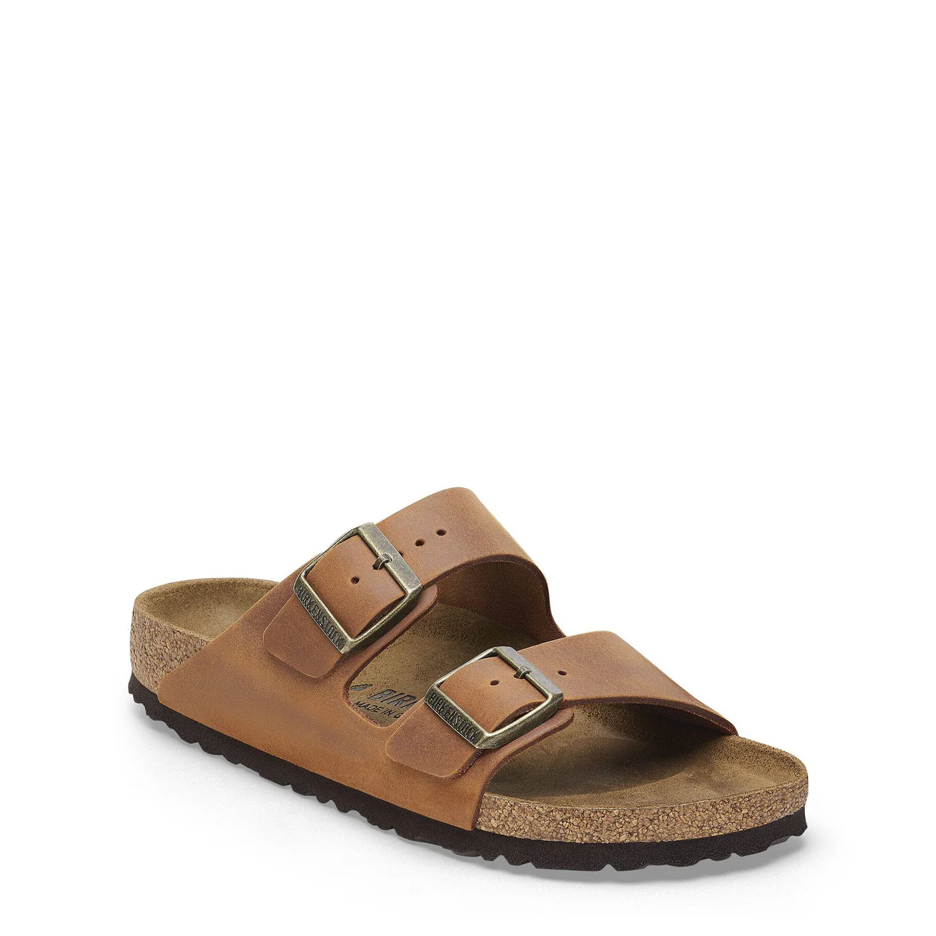 Birkenstock Womens Arizona Oiled Leather Narrow Sandal Cognac - Image 5