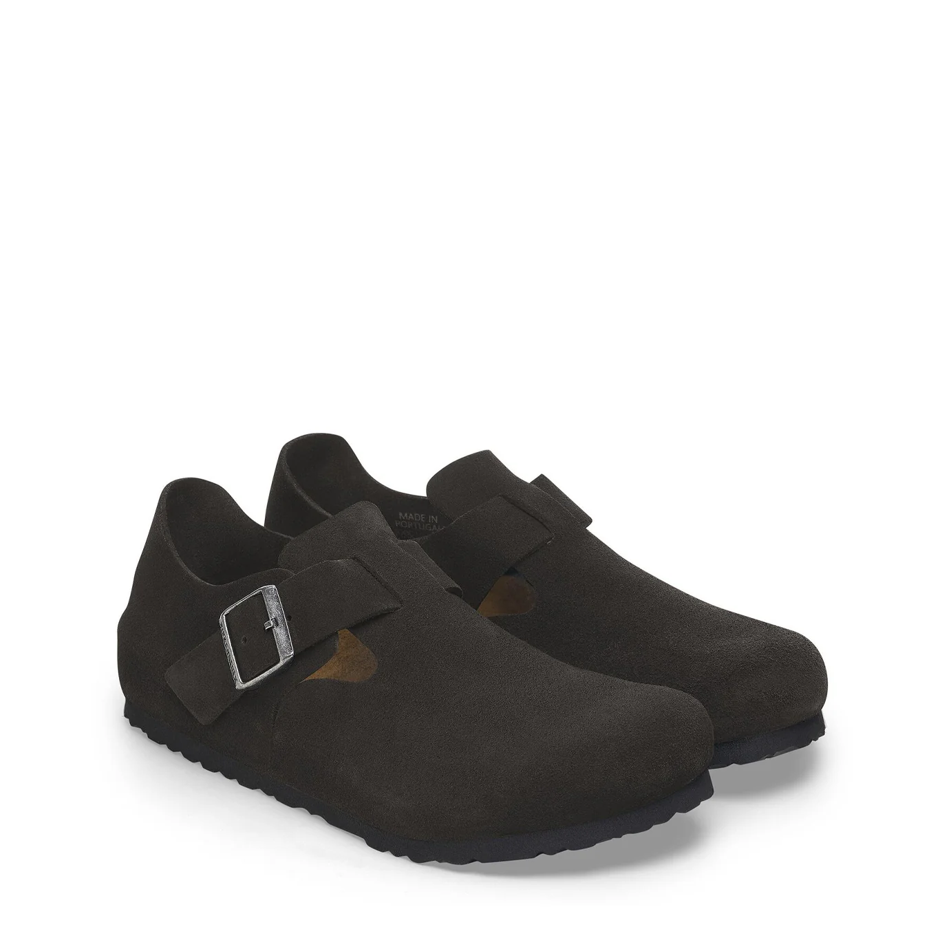 Birkenstock Womens Narrow London Suede Black - Image 2