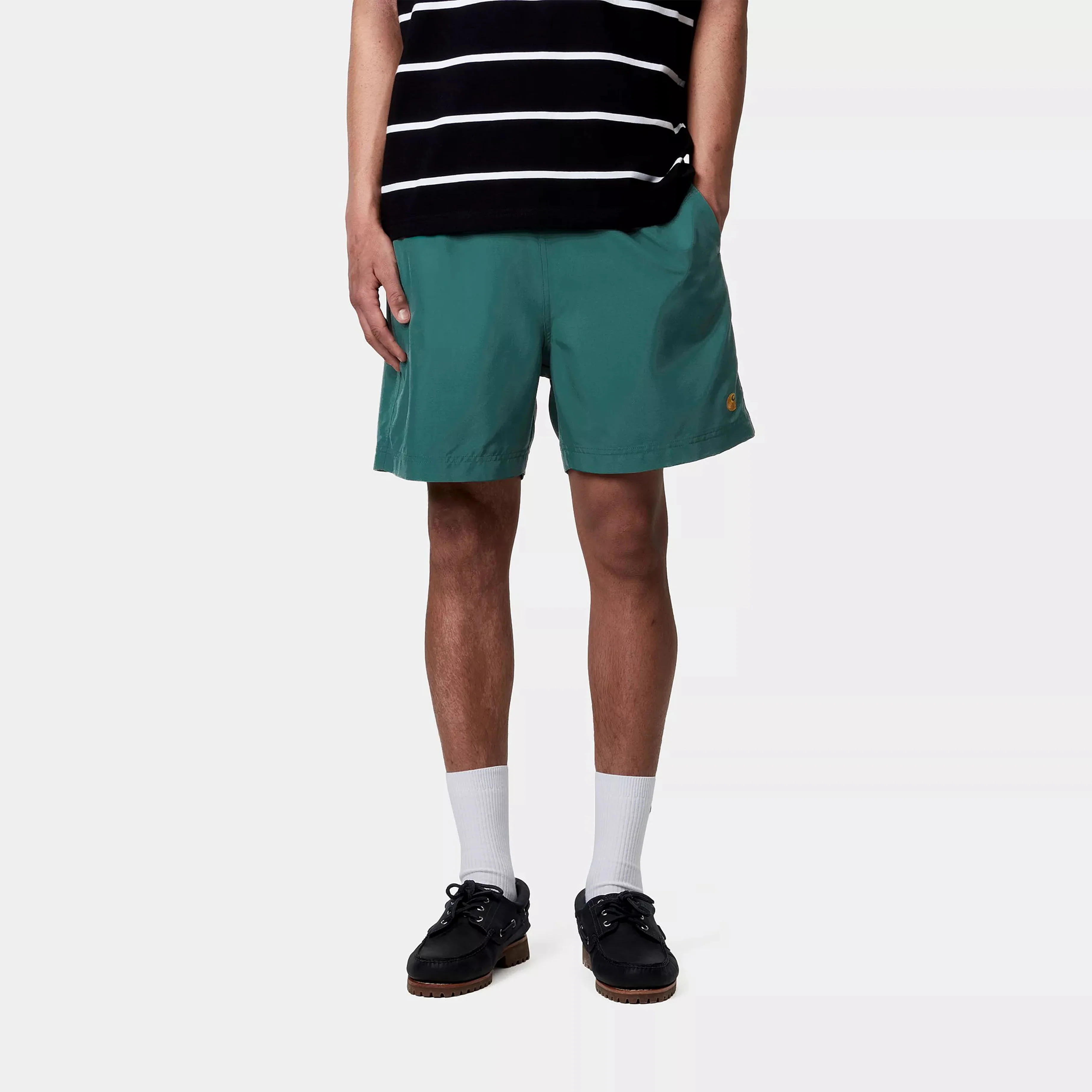 Carhartt WIP Chase Swim Trunks Rainforest / Gold - Image 3