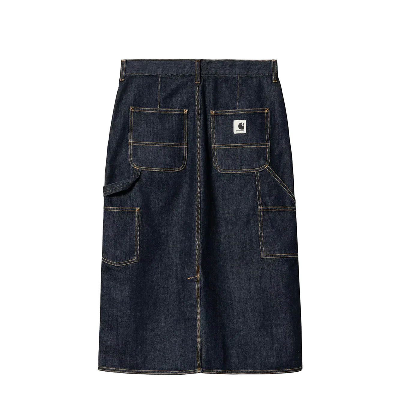 Carhartt WIP Womens Single Knee Skirt Blue Rinsed - Image 2