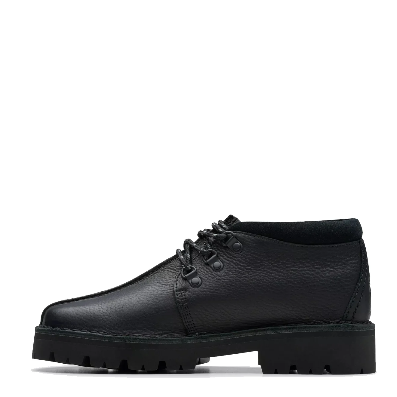 Clarks Originals Trek Hike Shoe Black Leather - Image 2