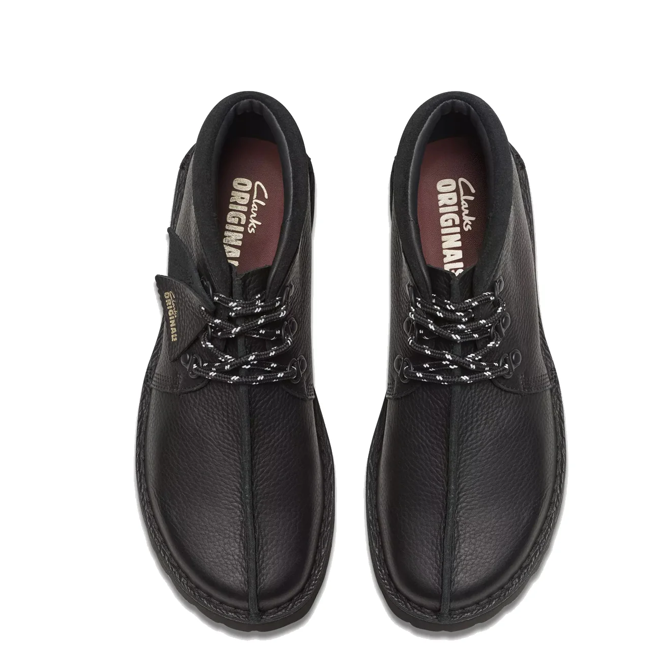 Clarks Originals Trek Hike Shoe Black Leather - Image 5
