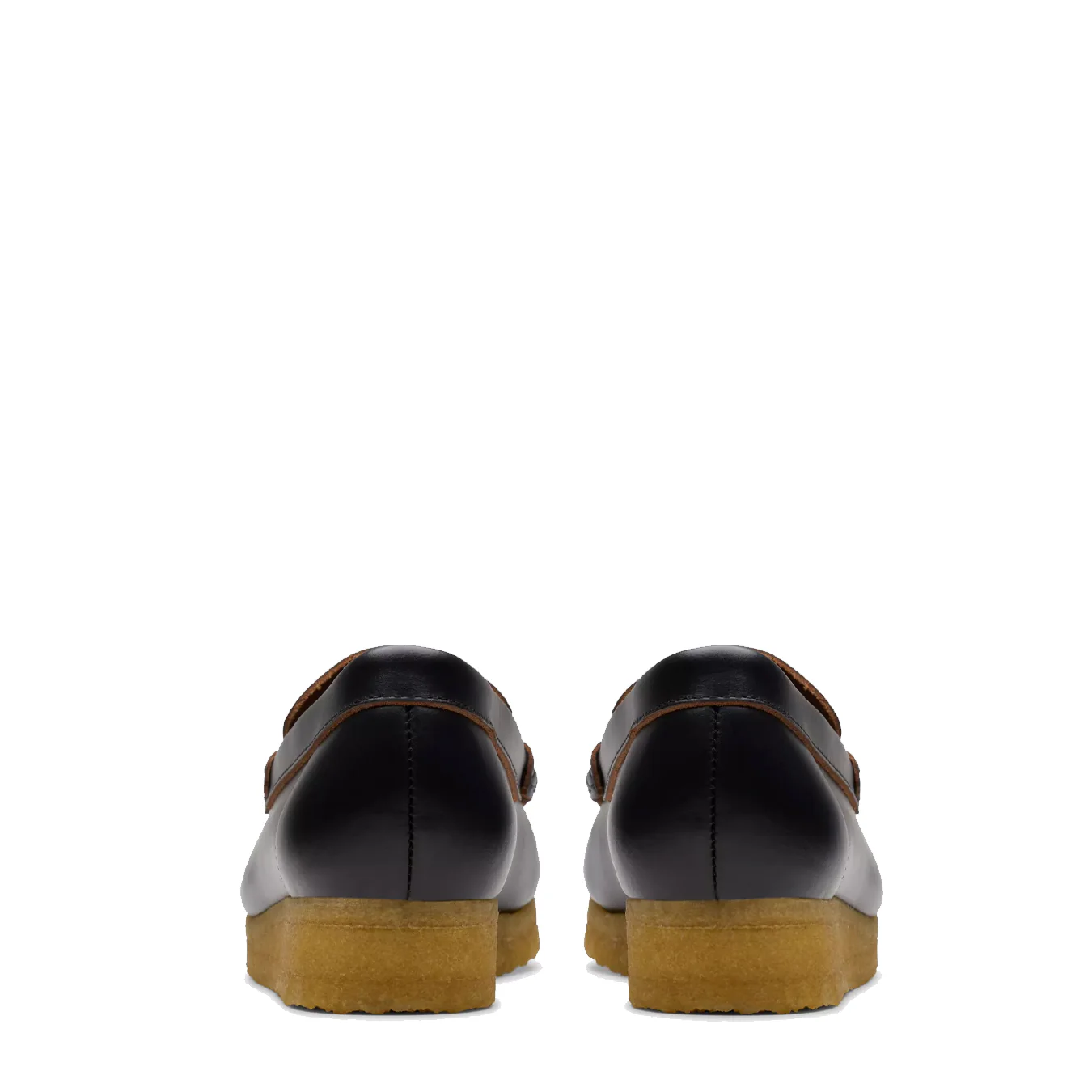 Clarks Originals Womens Wallabee Loafer Black Smooth Leather - Image 4