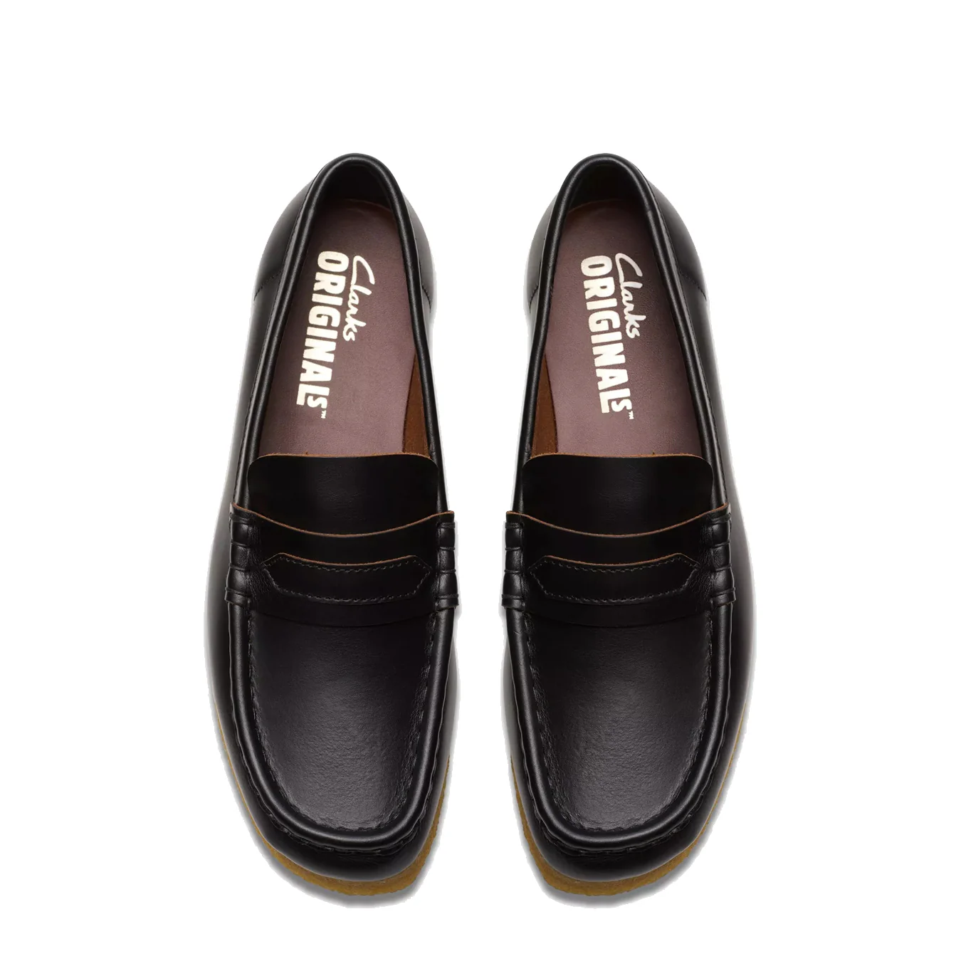 Clarks Originals Womens Wallabee Loafer Black Smooth Leather - Image 5