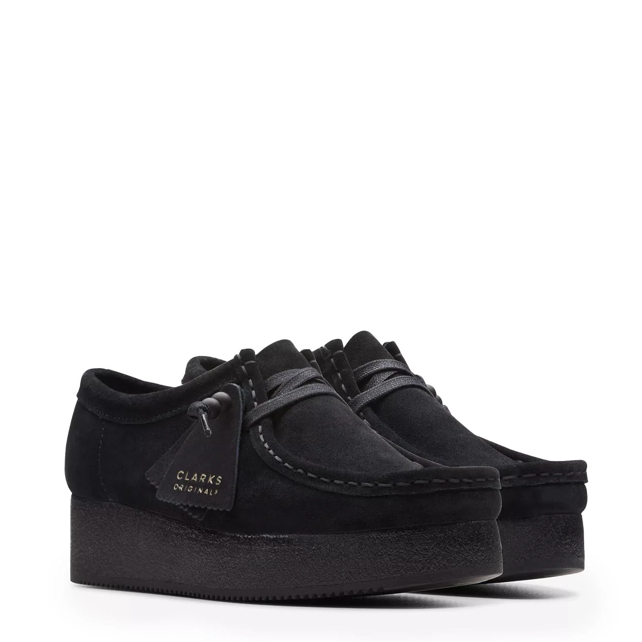 Clarks Originals Womens Wallacraft Bee Black Suede - Image 3
