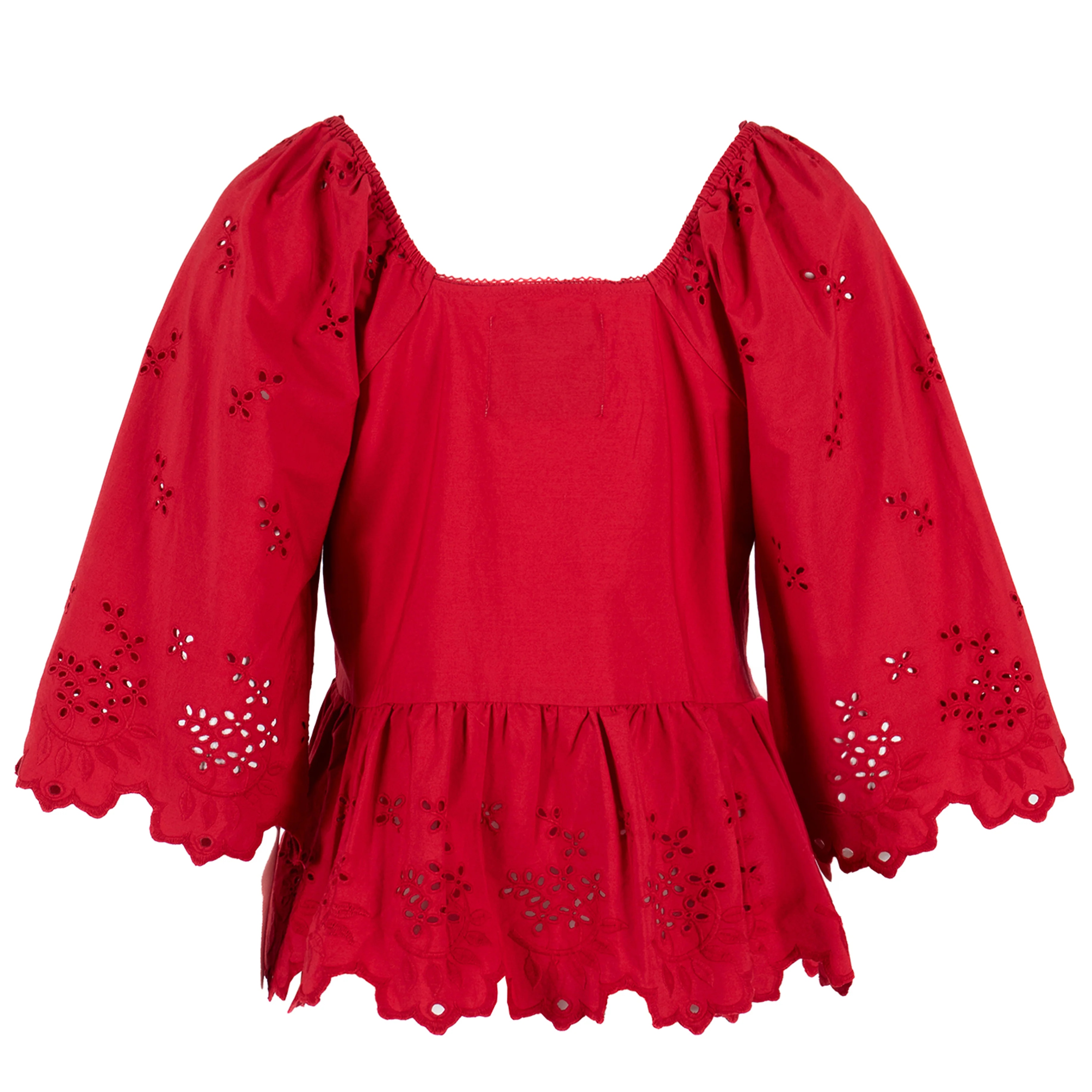 Damson Madder Lana Blouse Red Broderie - - Image 2