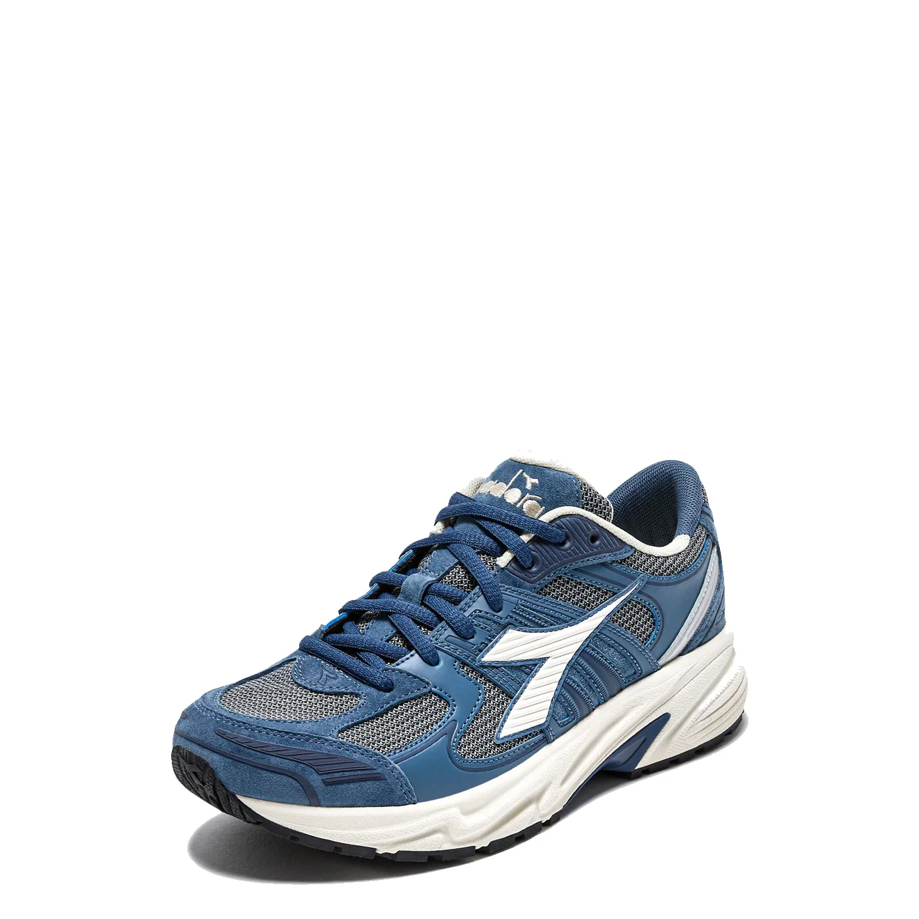 Diadora Mythos Star Pigskin Trainer Blue Dark Denim - Image 5
