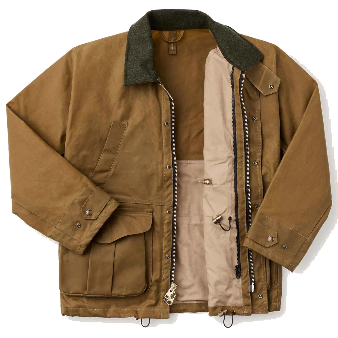Filson Tin Cloth Field Jacket Dark Tan - Image 2