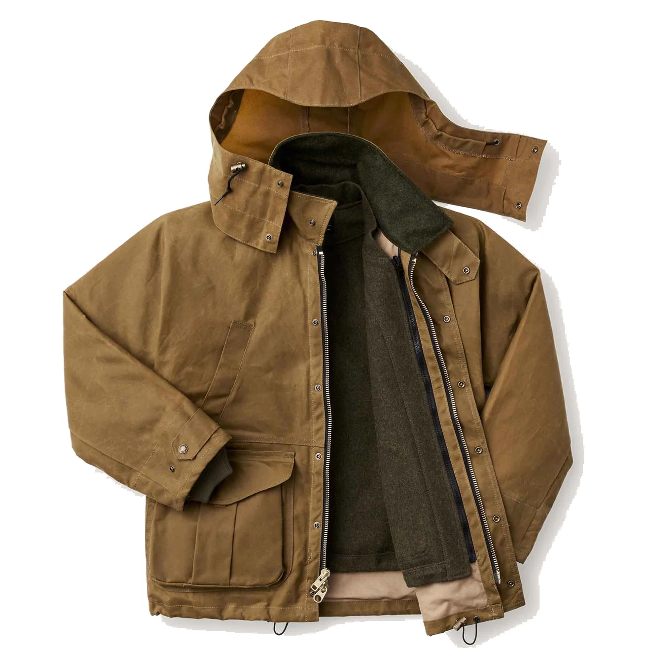 Filson Tin Cloth Field Jacket Dark Tan - Image 4